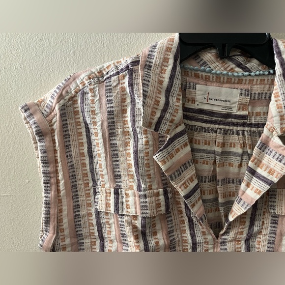 Anthropologie Cropped Boxy Utility Pullover Top - Picture 5 of 11